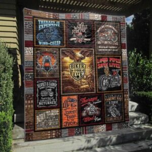Biker For Life Quilt Blanket No96  Quilt